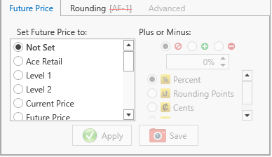 Future Price tab
