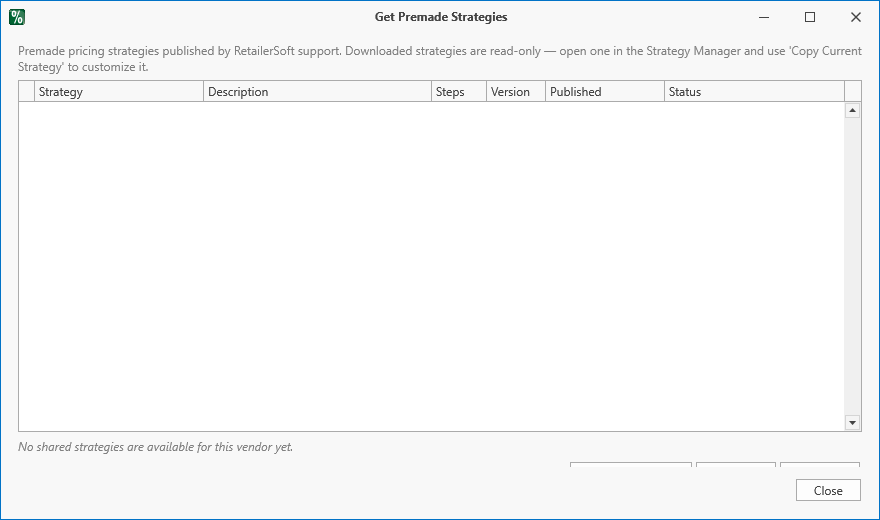 Get Premade Strategies catalog
